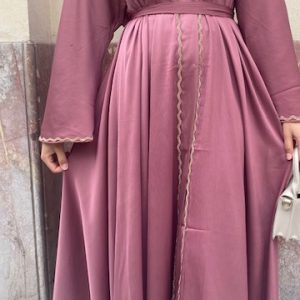 Abaya ilhem rose foncé