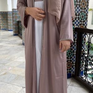 Abaya Kimono wided rose clair