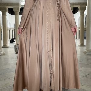 Abaya ilhem beige crème