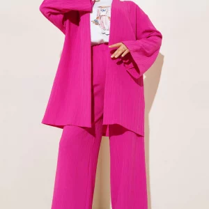 Ensemble kimono rose fuchsia