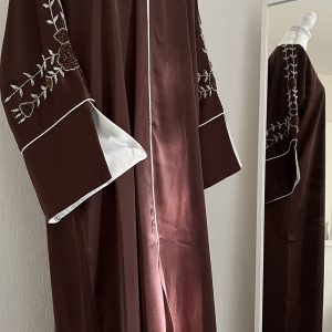 Abaya Tasnim marron