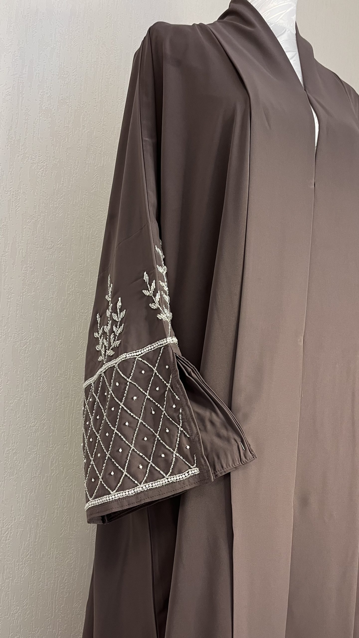 Abaya ichrak taupe – Image 3