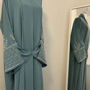 Abaya ichrak vert d’eau
